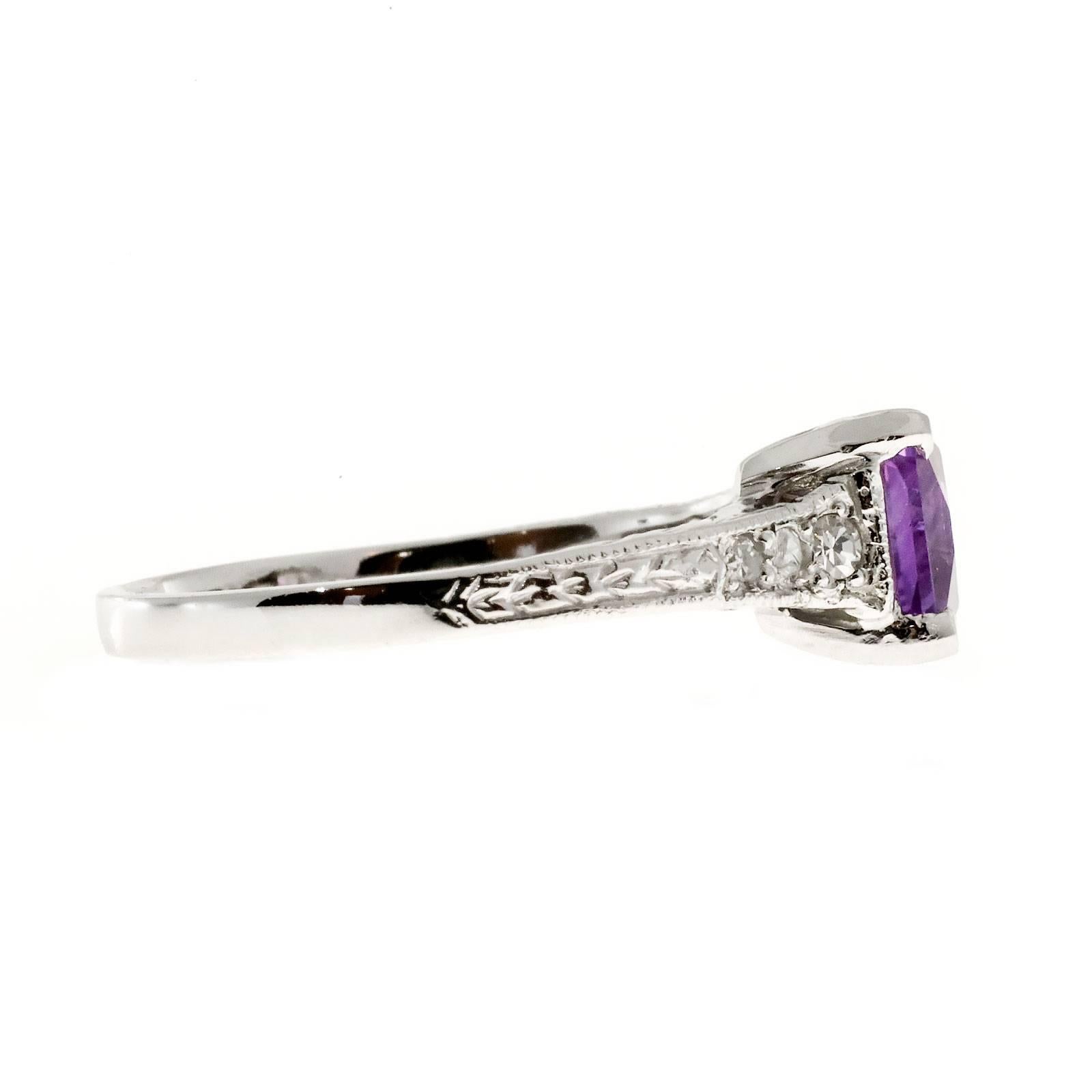 purple diamond engagement ring