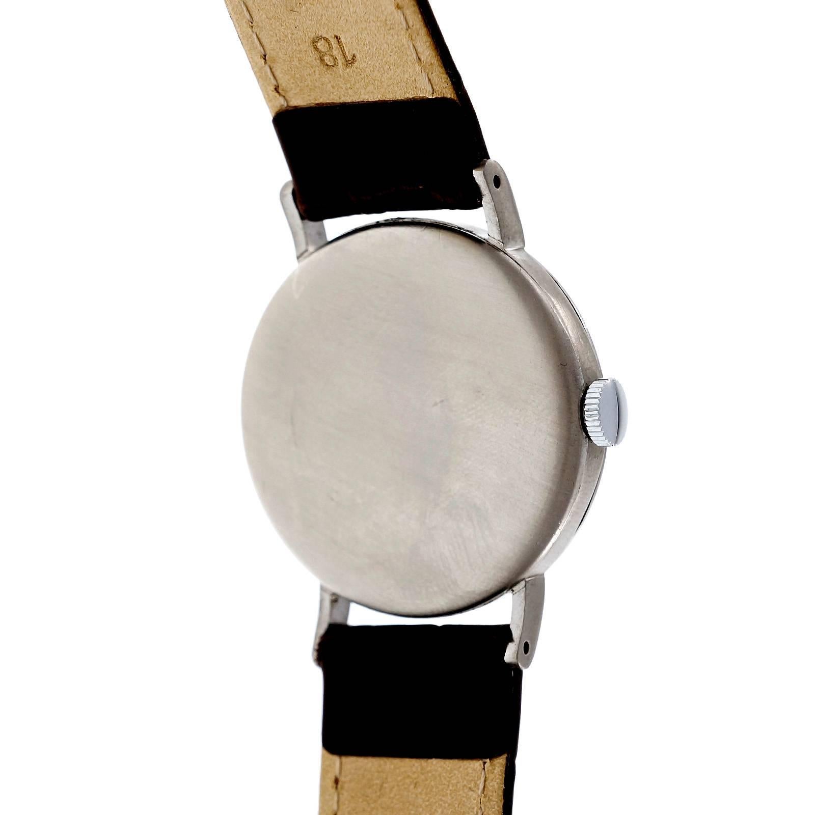 Women's or Men's Omega Steel Chronometer Manual Wind Wristwatch
