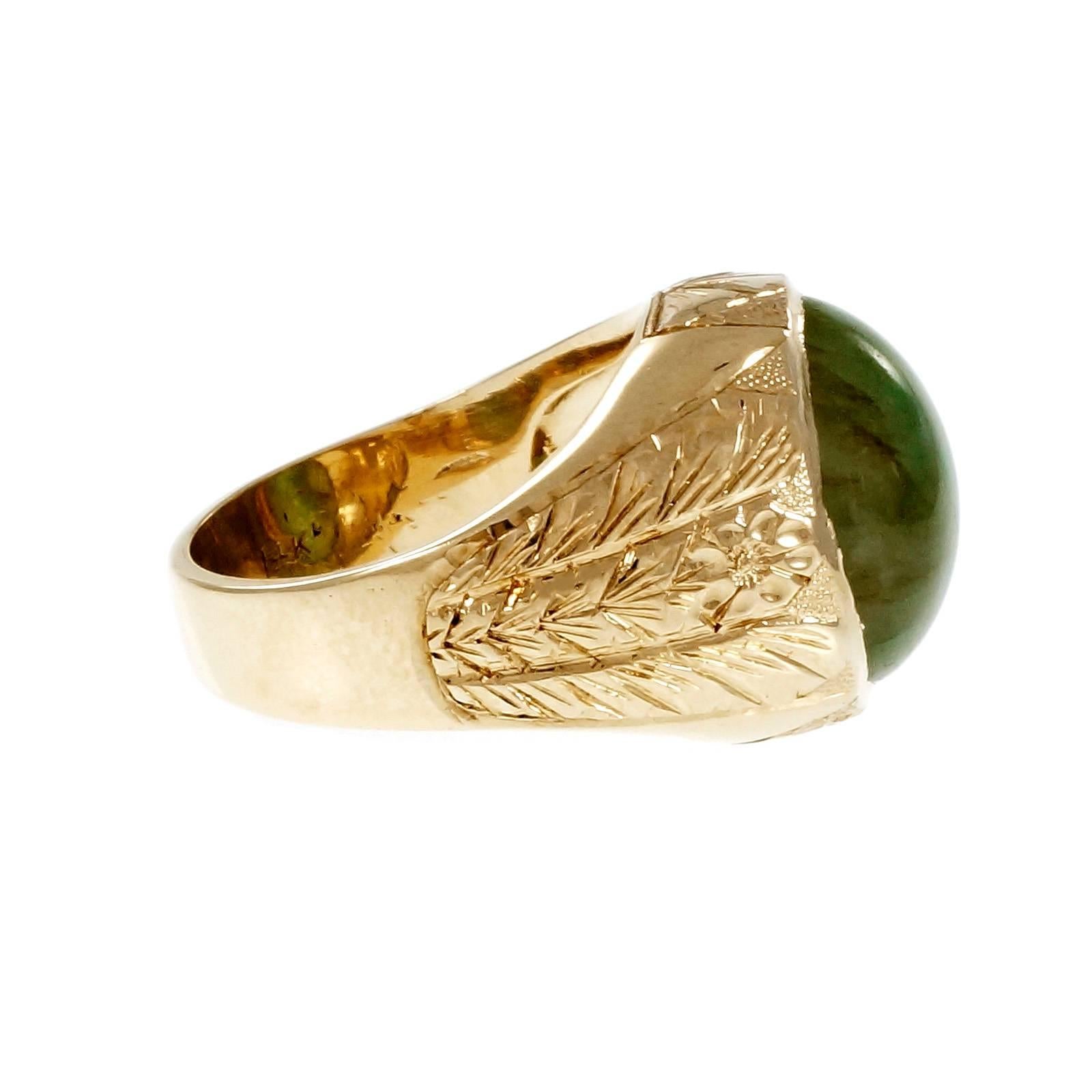 men's jade ring gold