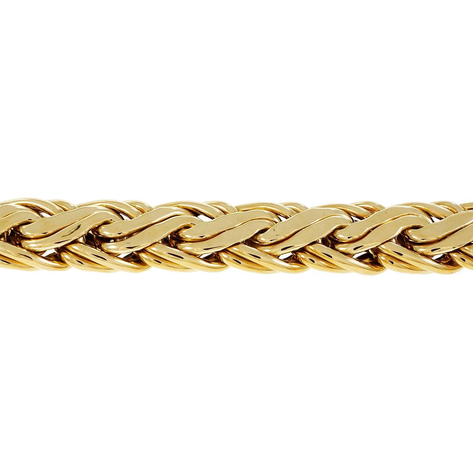 basket weave gold bracelet