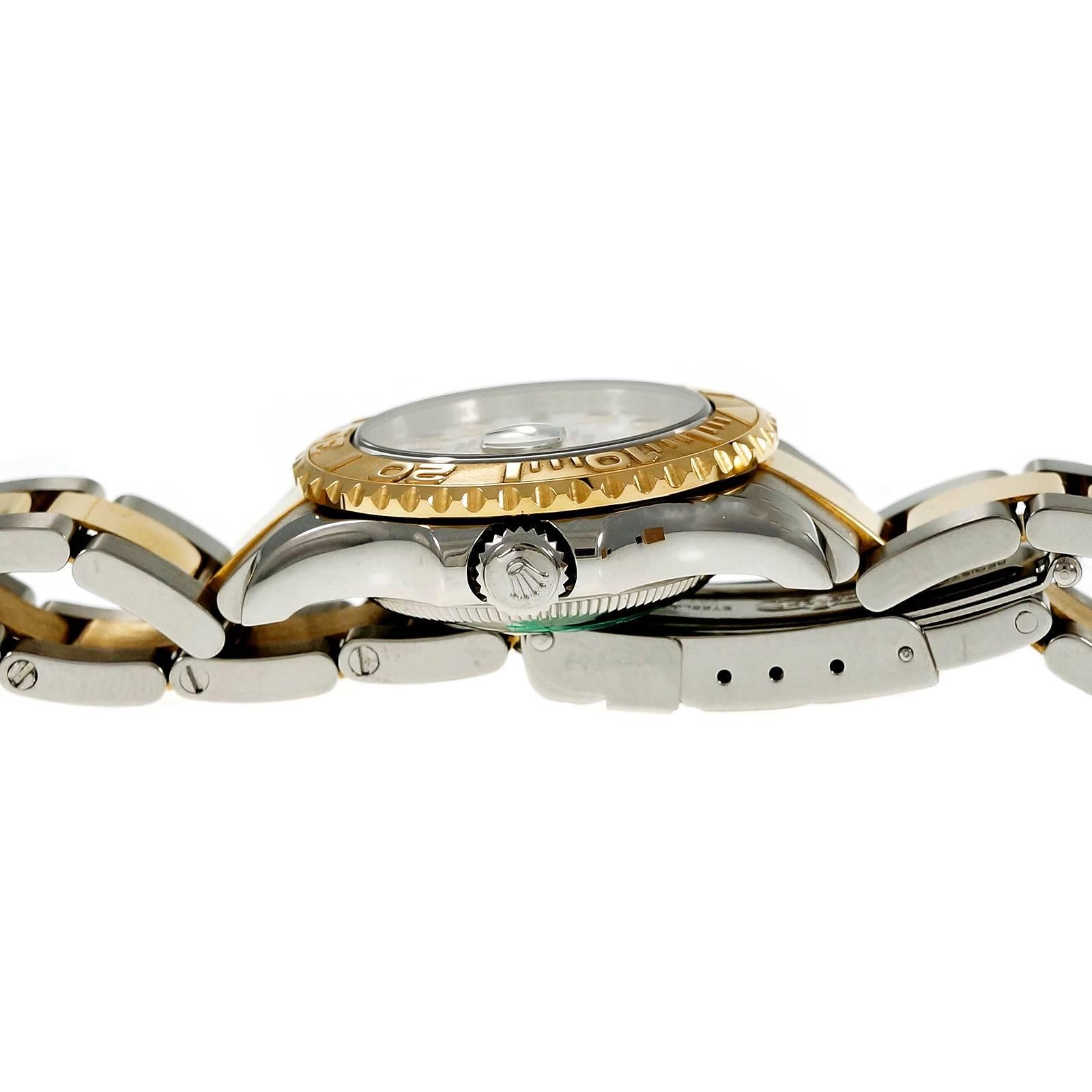 Women's Rolex Ladies Gold Steel Yacht-Master Wristwatch Ref 169263 