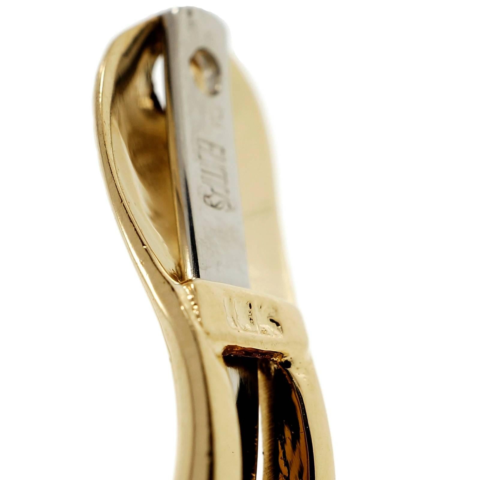 Gumps Zuchtperlen-Diamant-Ohrringe aus Gold mit Füllhorn-Design   im Zustand „Gut“ im Angebot in Stamford, CT