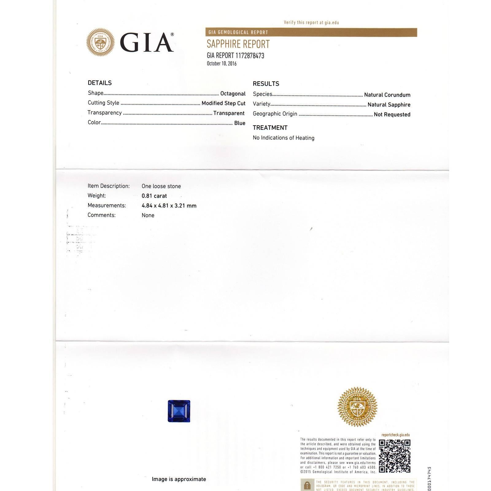 GIA 1,64 Karat achteckiger Saphir Diamant Art Deco Platin Ohrhänger  im Zustand „Gut“ im Angebot in Stamford, CT
