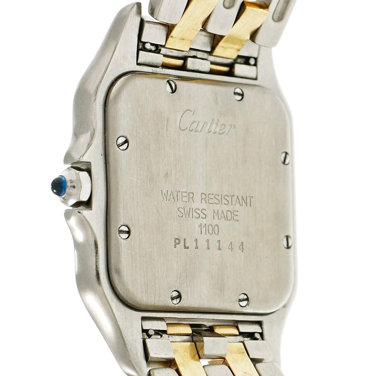 Cartier Ladies Gold Steel Panthere Medium Quartz Wristwatch 2