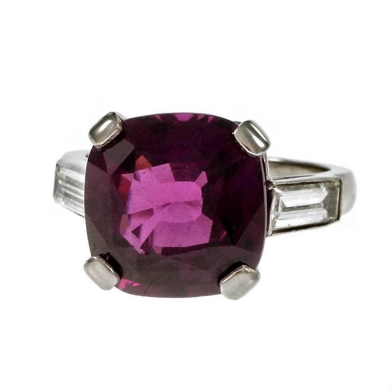 Cartier Pink Purple Pyrope Almandine Garnet Diamond Platinum Cocktail ...