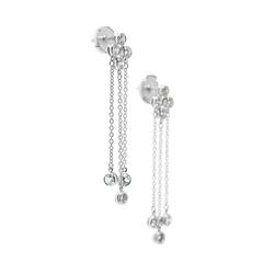 Tiffany & Co. Triple Dangle Diamond Platinum Earrings