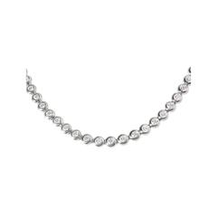 Tiffany & Co. 5.00 Carat Diamond Platinum Bezel Set Tennis Necklace