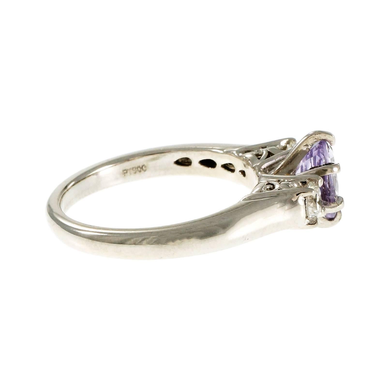 light purple diamond ring