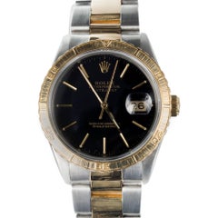Vintage Rolex Yellow Gold Stainless Steel Thunderbird Turn O Graph DateJust Wristwatch
