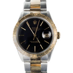 Rolex Thunderbird Turn O Graph DateJust Armbanduhr aus Gelbgold und Edelstahl