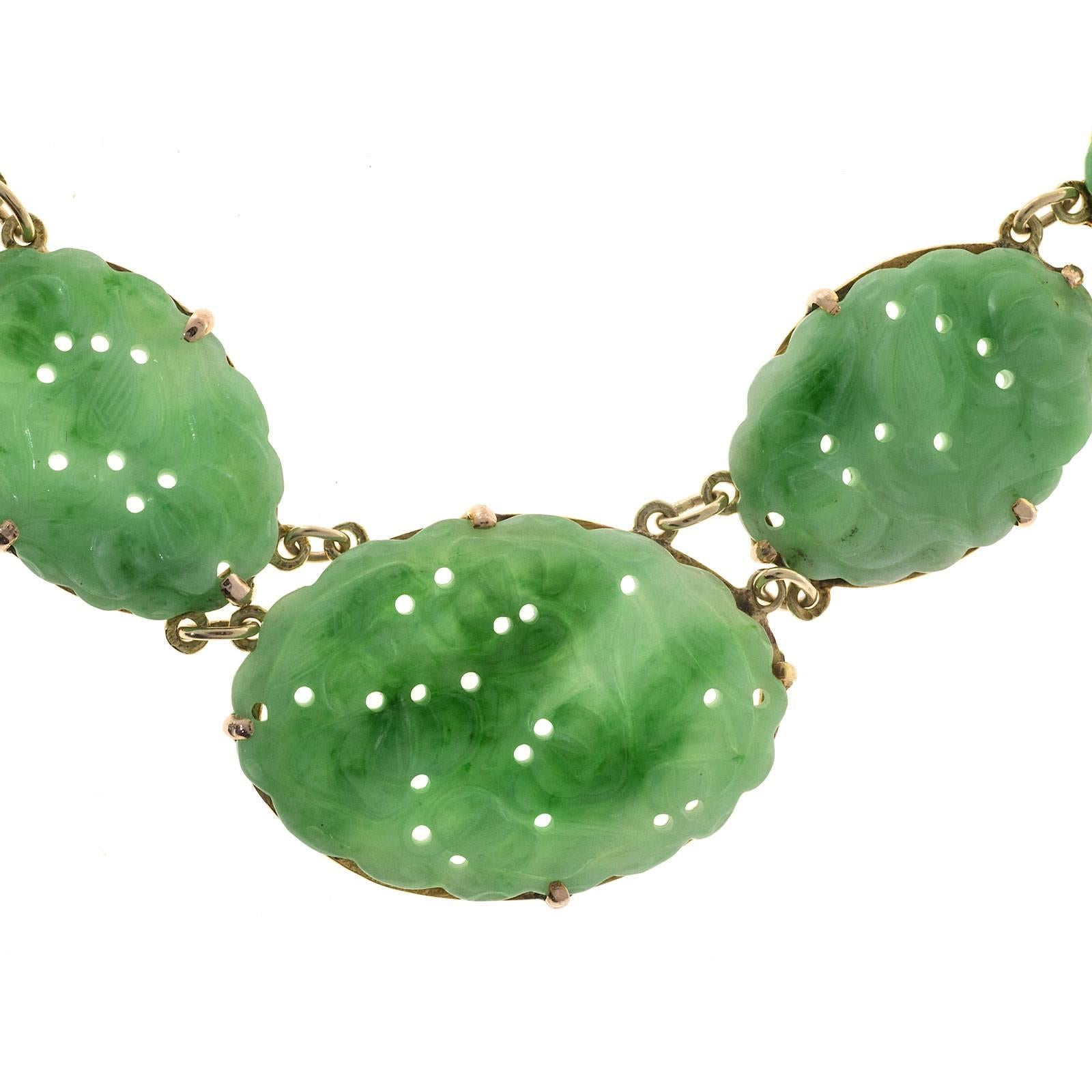 jade gold necklace