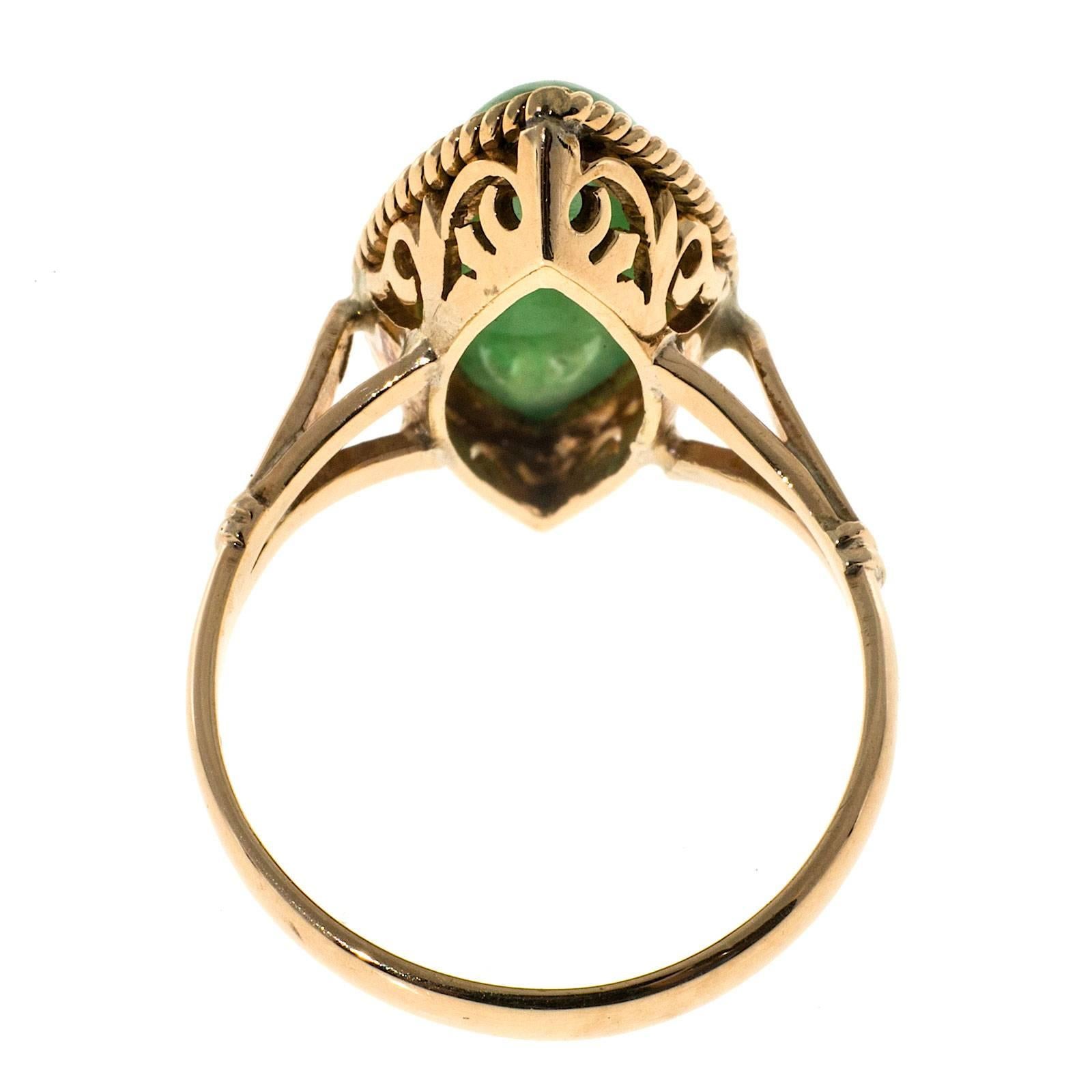 jade rose gold ring