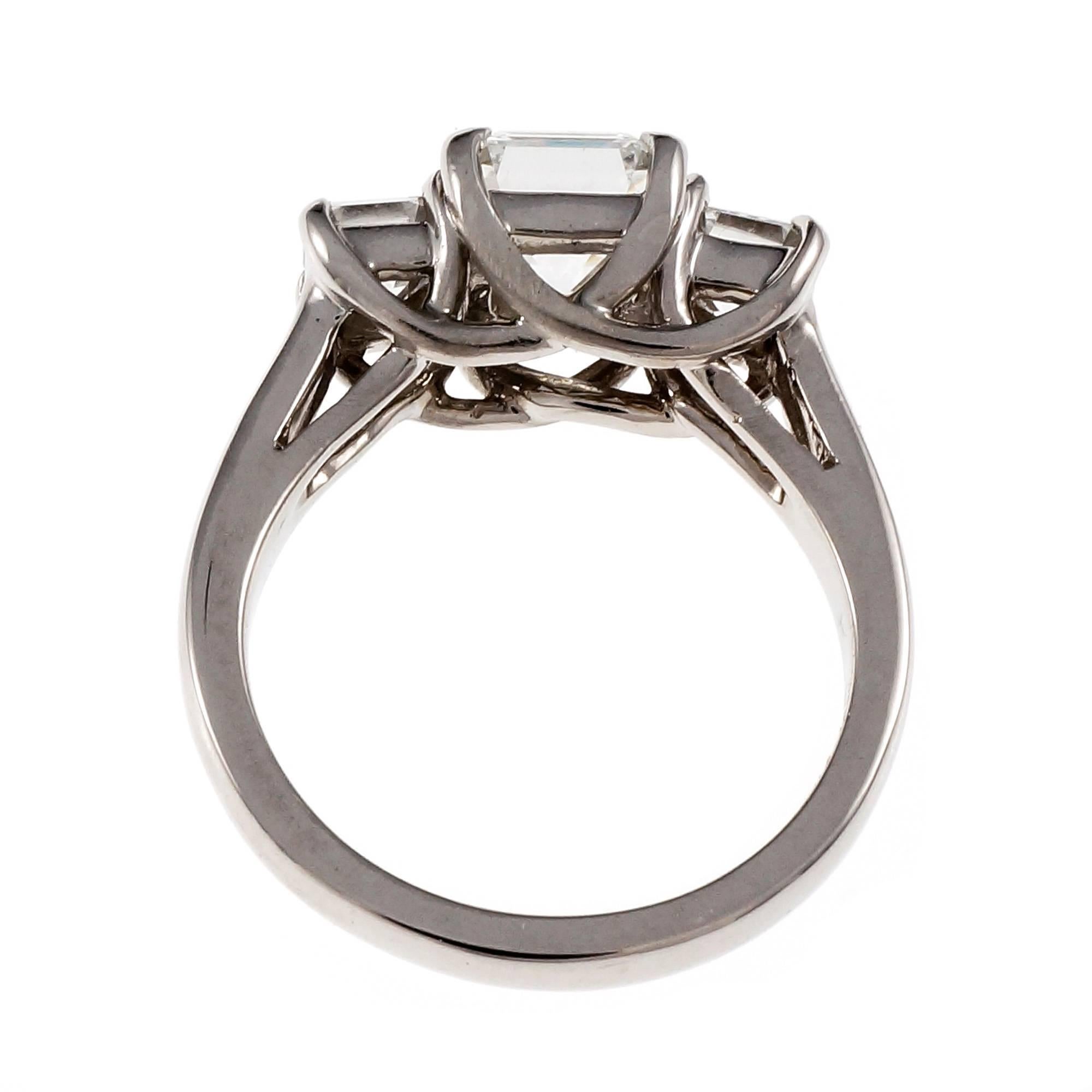 3 stone asscher cut ring