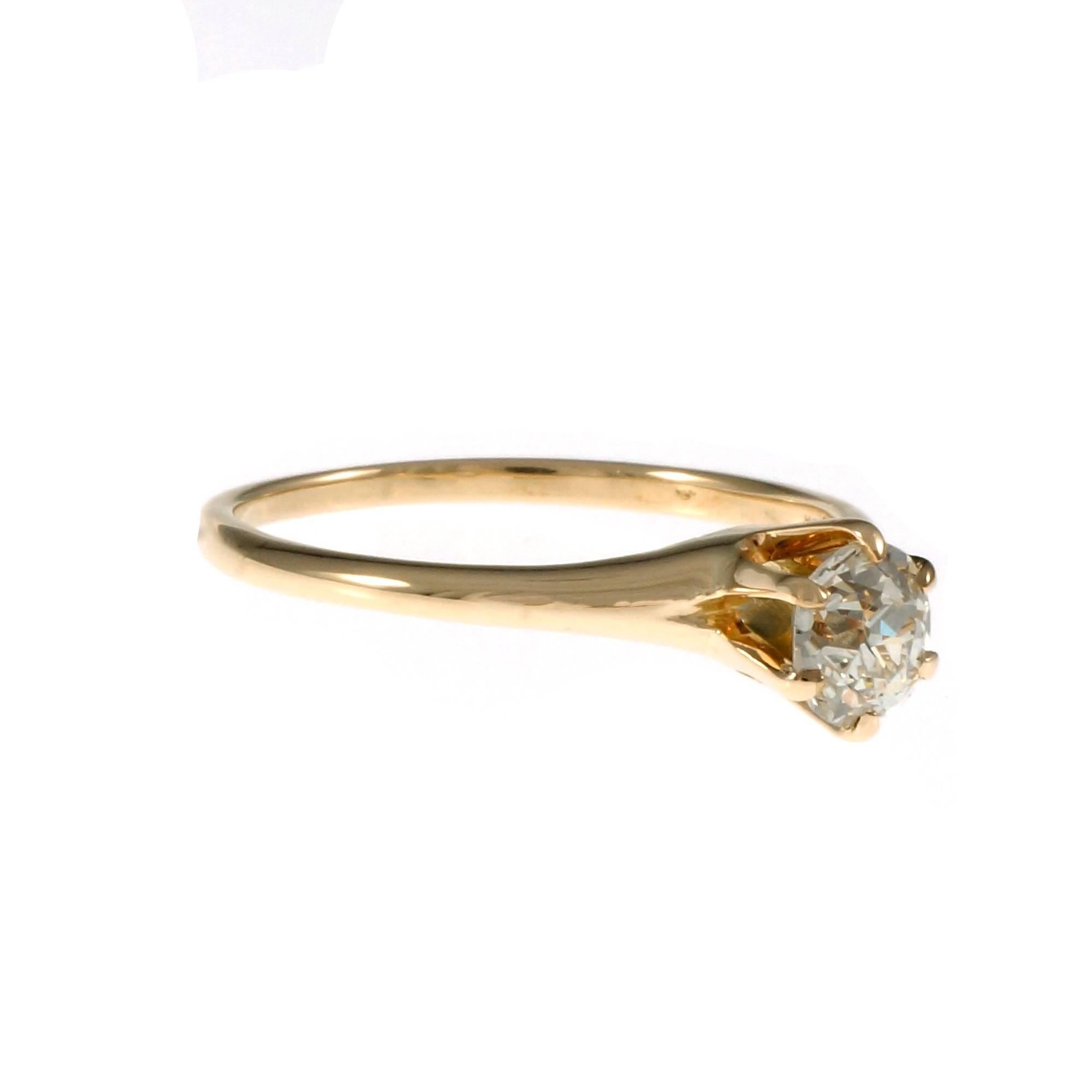 Victorian Solitaire Diamond Engagement Ring 2