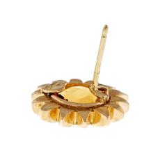 Bielka Citrine Flower Gold Earrings