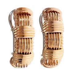 Roberto Coin Ruby Appassionata Rose Gold Hoop Earrings 1