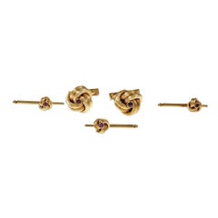 Tiffany & Co. Ruby Yellow Gold Shirt Stud Set Cufflinks