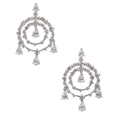 Van Cleef & Arpels Petillante Diamond Gold Chandelier Earrings