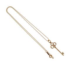 Tiffany & Co. Crown Key Diamond Gold Pendant Necklace