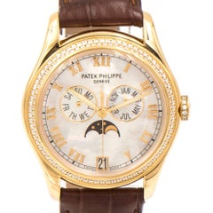 Used Patek Philippe Ladies Yellow Gold Diamond Moon Phase Automatic Wristwatch