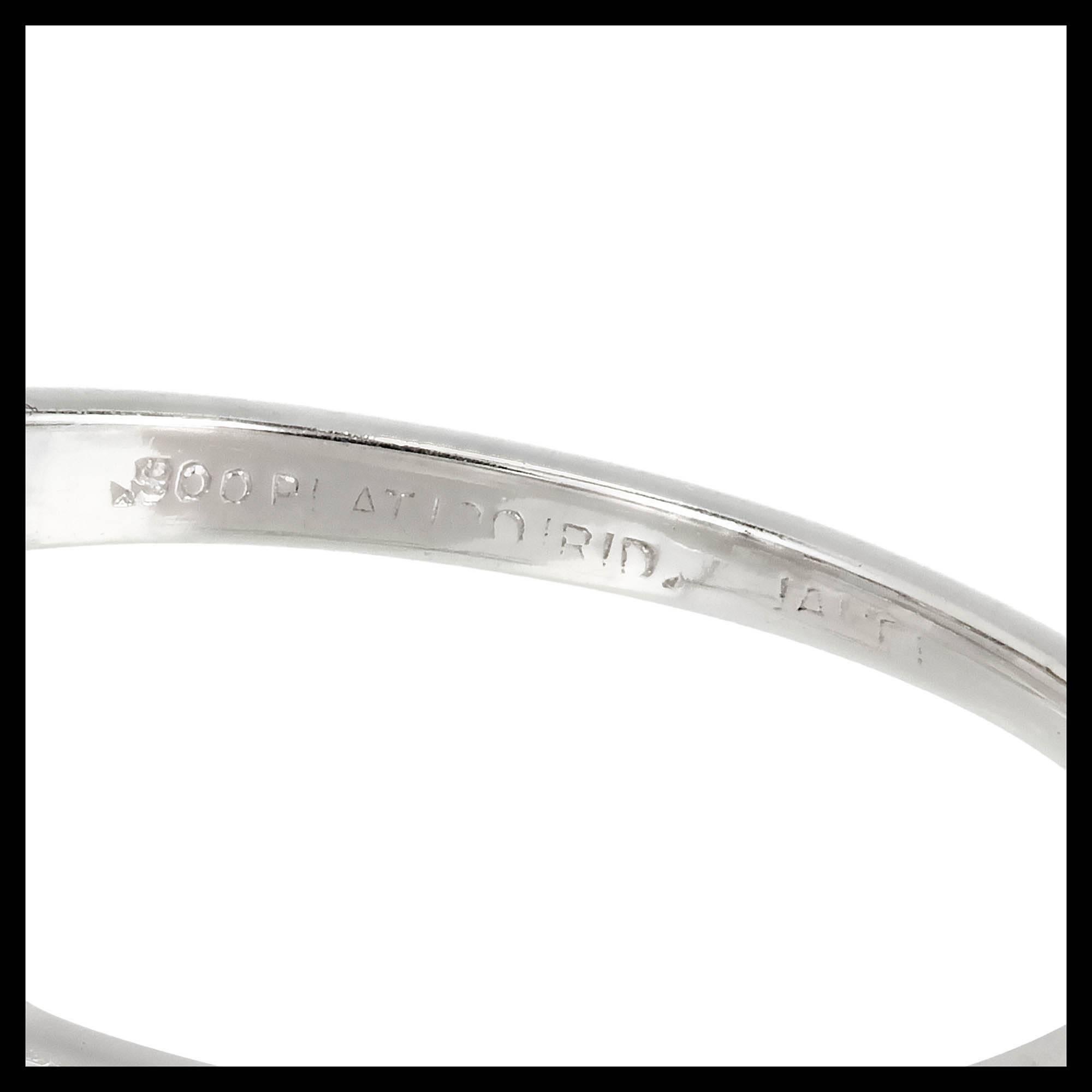 Jabel EGL Certified Diamond Platinum Engagement Ring, circa 1940 For Sale 2