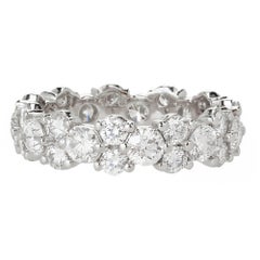 Peter Suchy 3.33 Carat Diamond Three-Row Platinum Eternity Band Ring