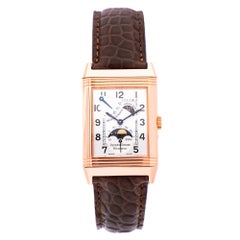 Jaeger-LeCoultre Rose Gold Reverso Sun Moon Manual Wind Wristwatch Ref 270.2.63