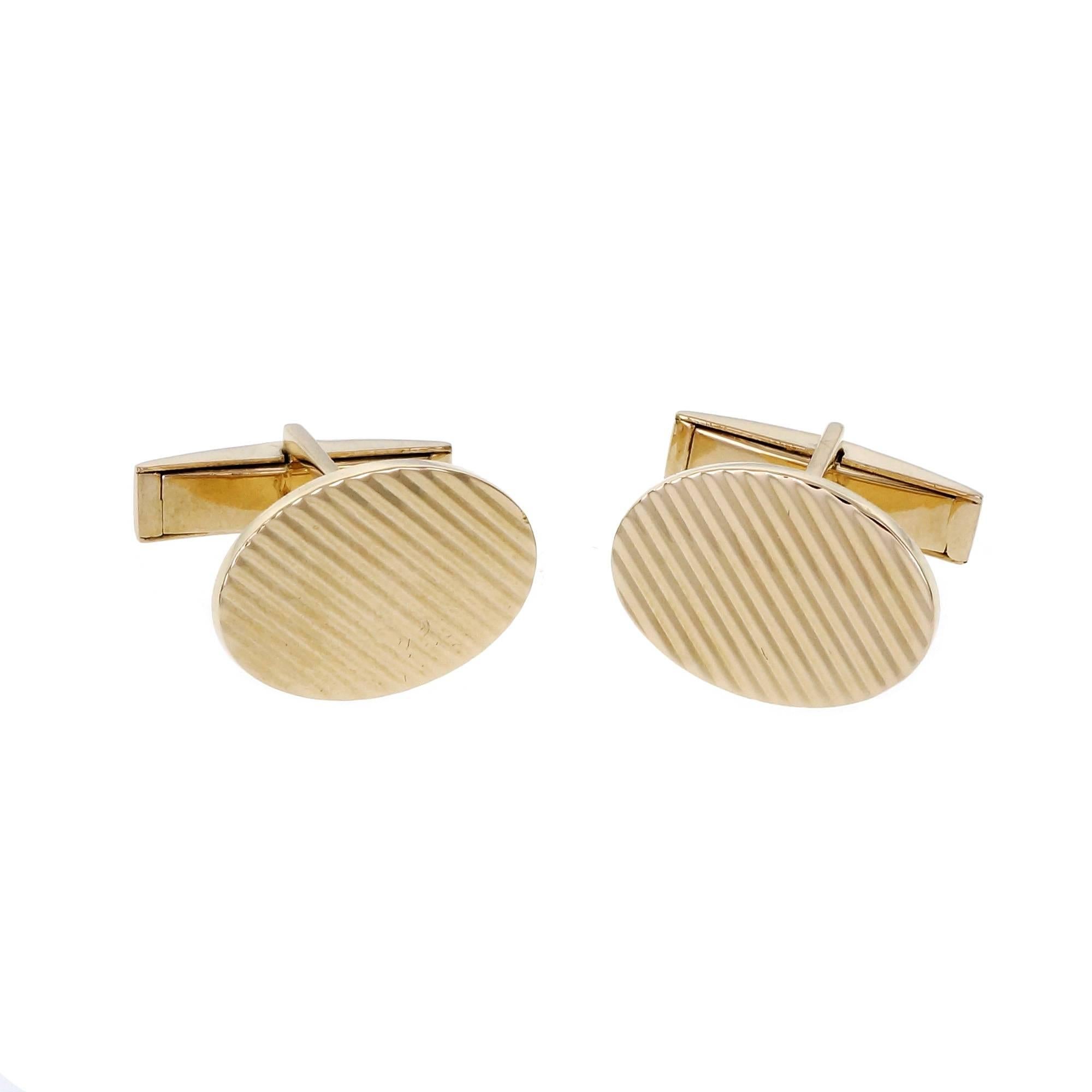 Larter & Sons Boutons de manchette en or jaune