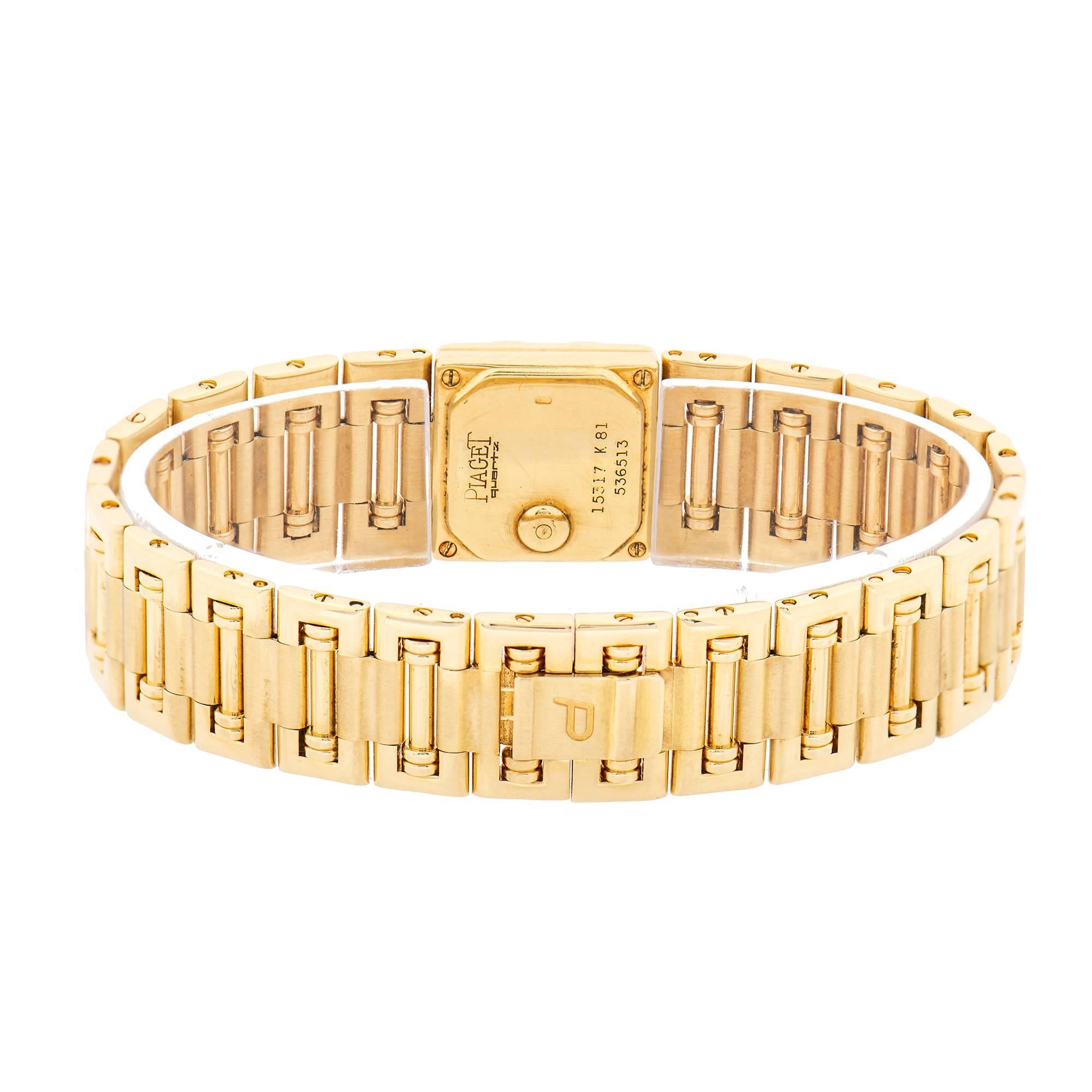 Contemporain Montre-bracelet Piaget Danseuse pour femme en or jaune et quartz, réf. 15317 en vente