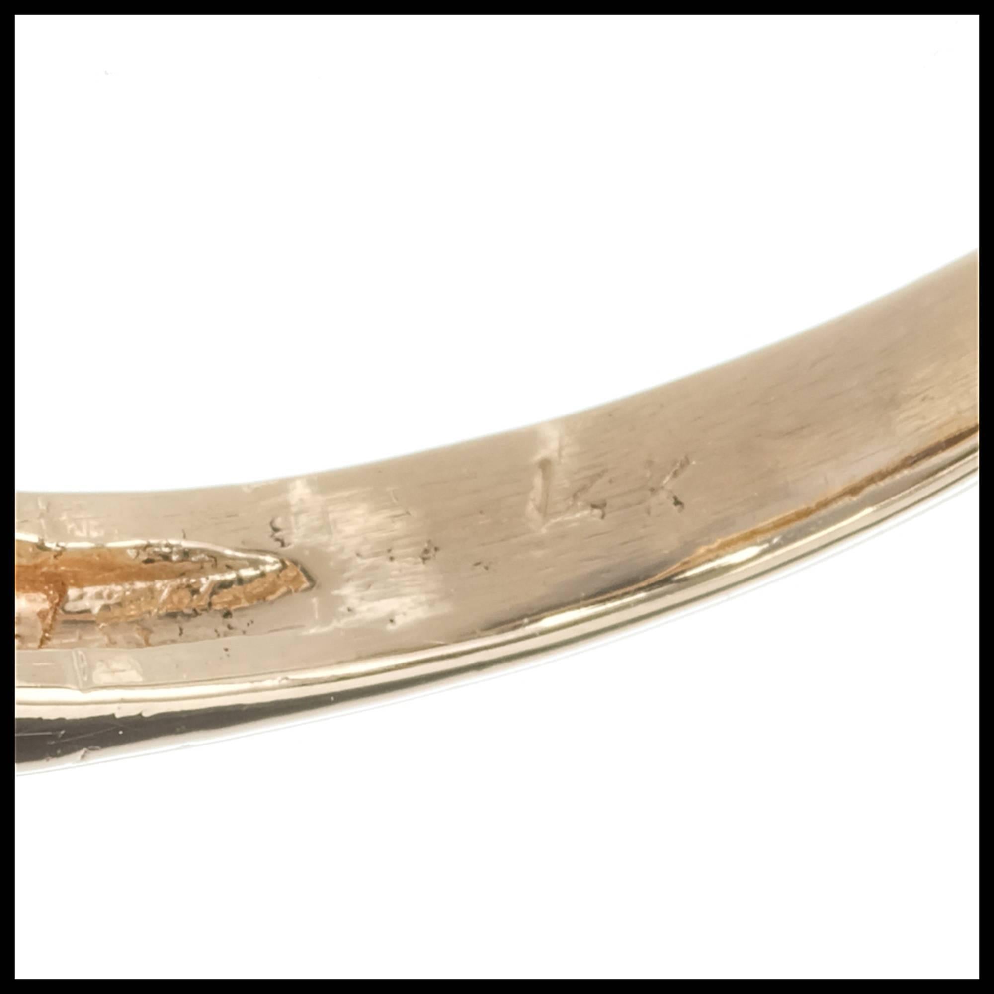 Donna Anello da cocktail in oro con zaffiro e diamante 1960 con cupola a vortice in vendita