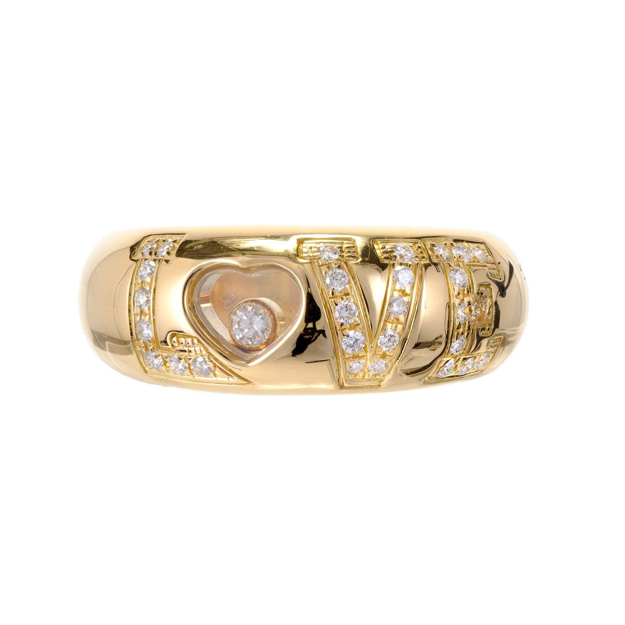 Chopard Happy Diamond Gold Love Ring For Sale