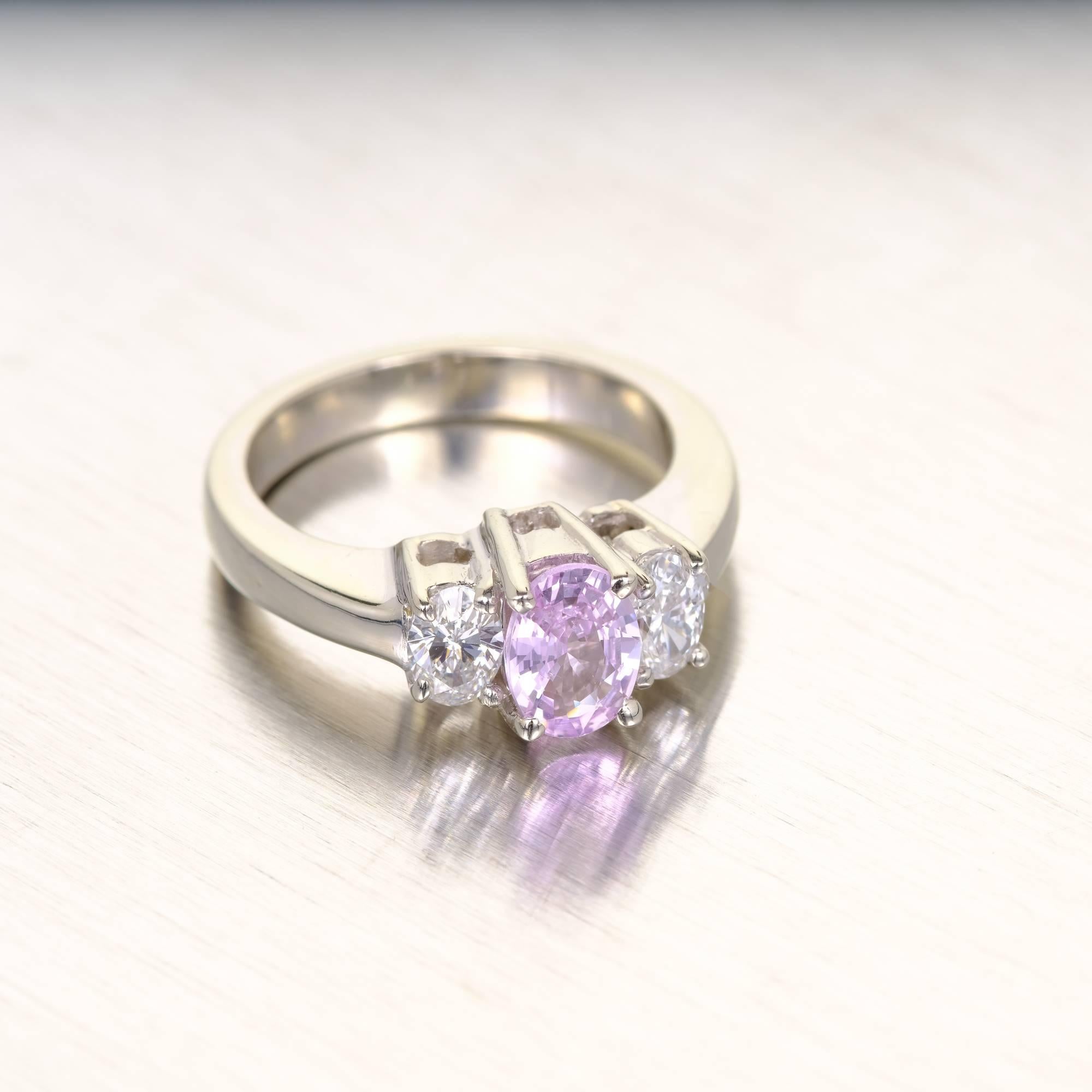 light purple diamond ring