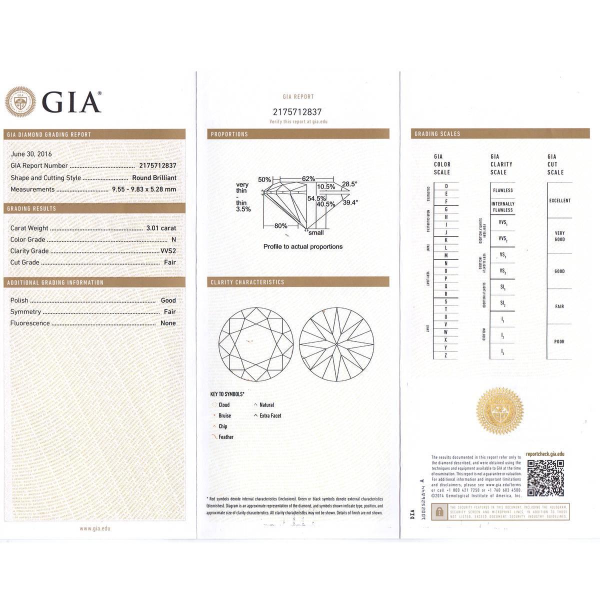 Peter Suchy GIA Certified 3.01 Carat Diamond Rose Gold Engagement Ring 2