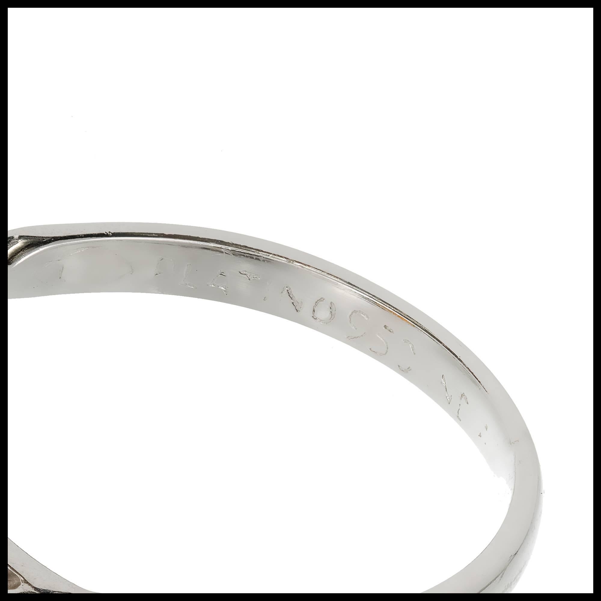 GIA Certified 2.71 Carat Chrysoberyl Cat’s Eye Diamond Platinum Engagement Ring For Sale 1
