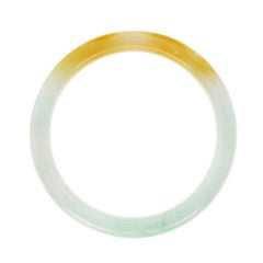 GIA Certified Jadeite Jade Blended White Brown Green Slip on Bangle Bracelet