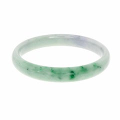 GIA Certified Natural Jadeite Jade Slip on Bangle Bracelet
