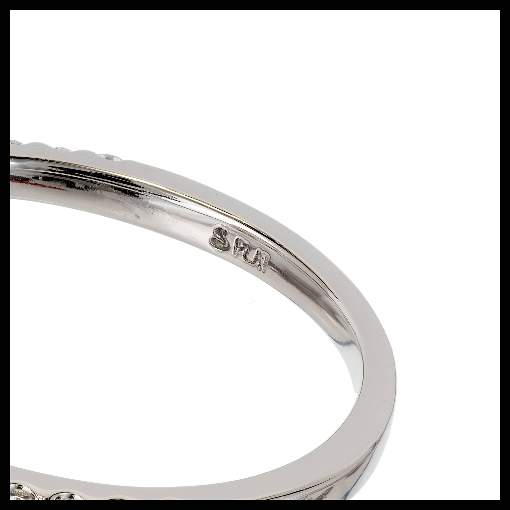 Peter Suchy GIA Certified 1.01 Carat Diamond Halo Platinum Engagement Ring 1