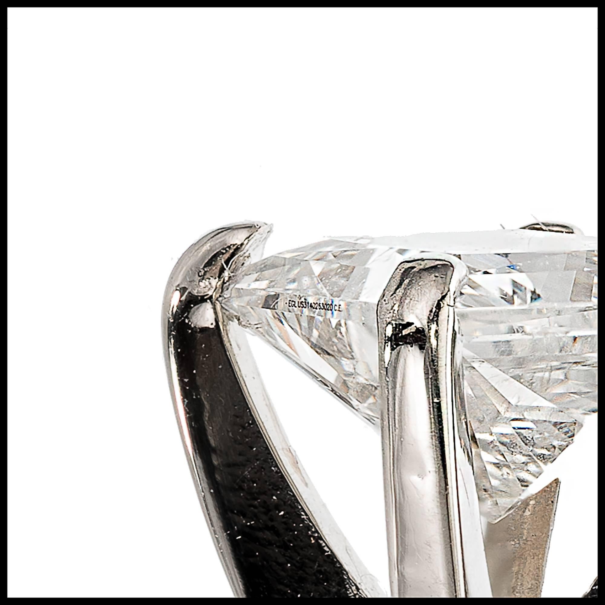 EGL-zertifizierter Verlobungsring mit94 Karat Diamant im Prinzessinnenschliff im Angebot 4