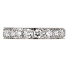 Peter Suchy Diamond 2.0 Carat Eternity Platinum Bead Set Band Ring