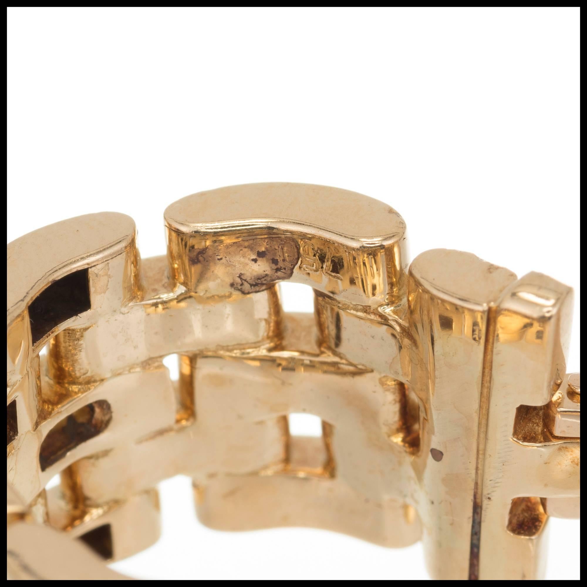 Cartier Maillon Panthere .50 Karat Diamant-Ohrringe aus fünfreihigem Gold mit Diamanten Damen im Angebot