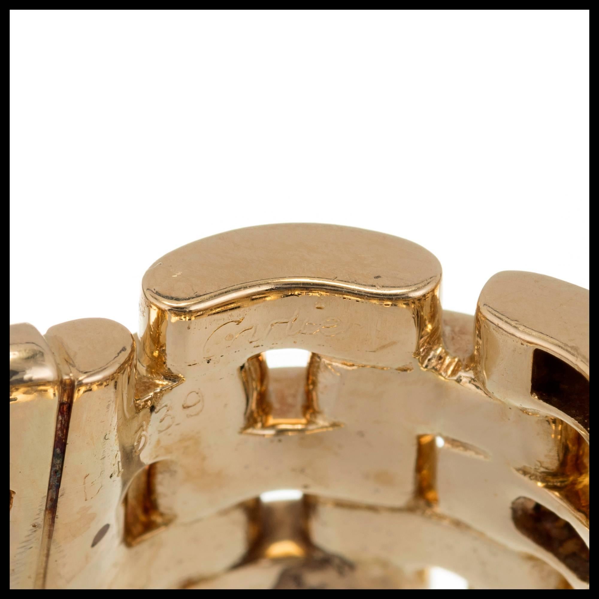 Cartier Maillon Panthere .50 Karat Diamant-Ohrringe aus fünfreihigem Gold mit Diamanten im Zustand „Hervorragend“ im Angebot in Stamford, CT