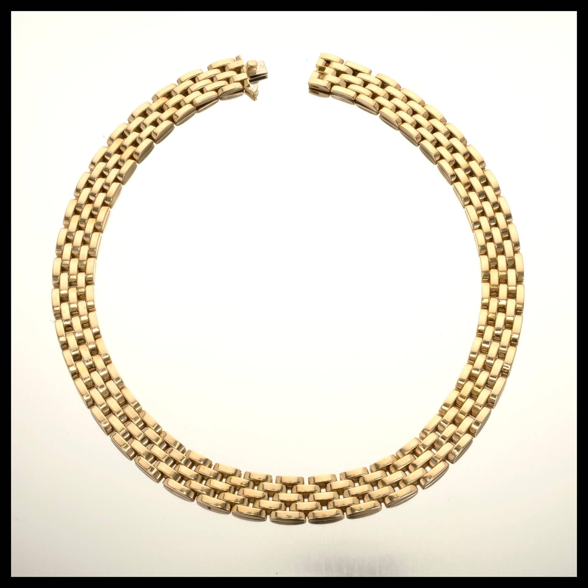 Women's Cartier Maillon Panthere Five-Row Yellow Gold Necklace
