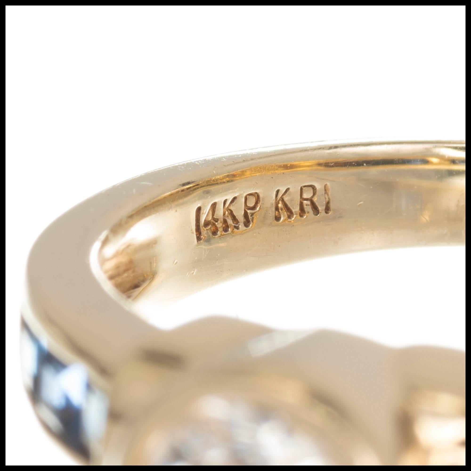 Peter Suchy Bague de fiançailles en or certifiée EGL avec diamants de 0,71 carat sertis sur le chaton en vente 1