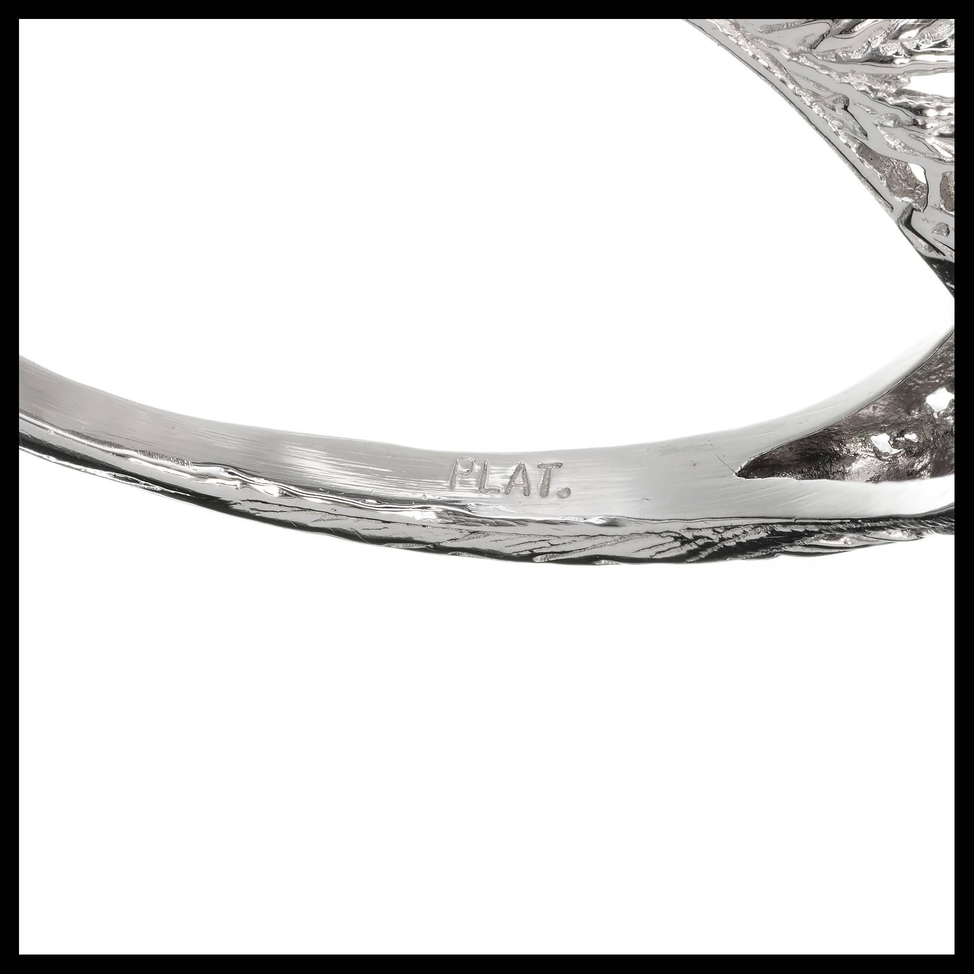 Old Mine Cut Egl Certified 1890s Antique 1.00 Carat Diamond Platinum Engagement Ring For Sale