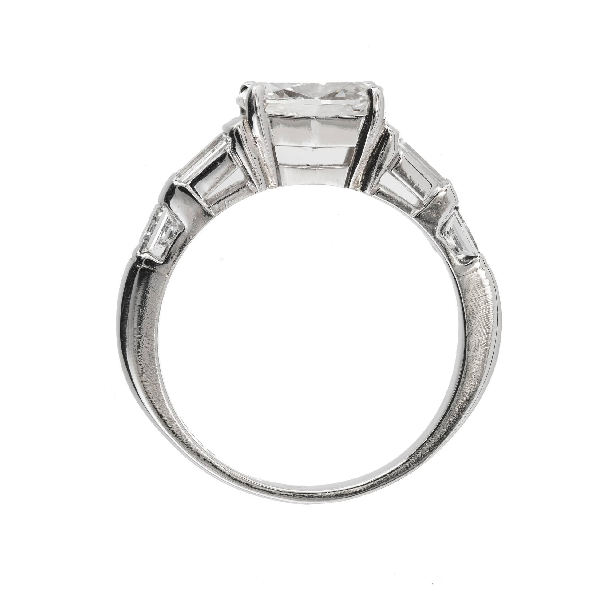 Peter Suchy EGL Certified 1.44 Carat Oval Diamond Platinum Engagement Ring 2