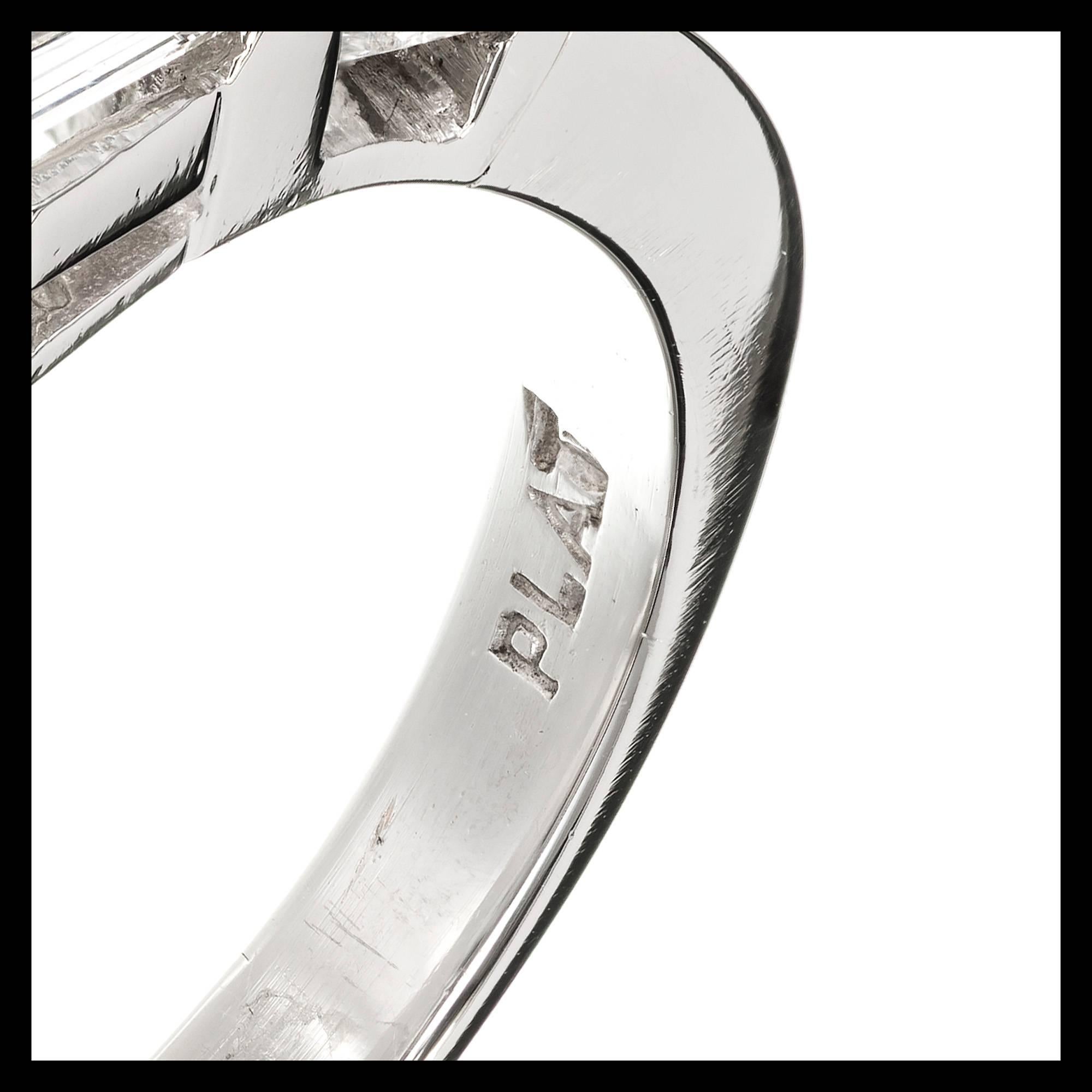 Peter Suchy EGL Certified 1.44 Carat Oval Diamond Platinum Engagement Ring 1