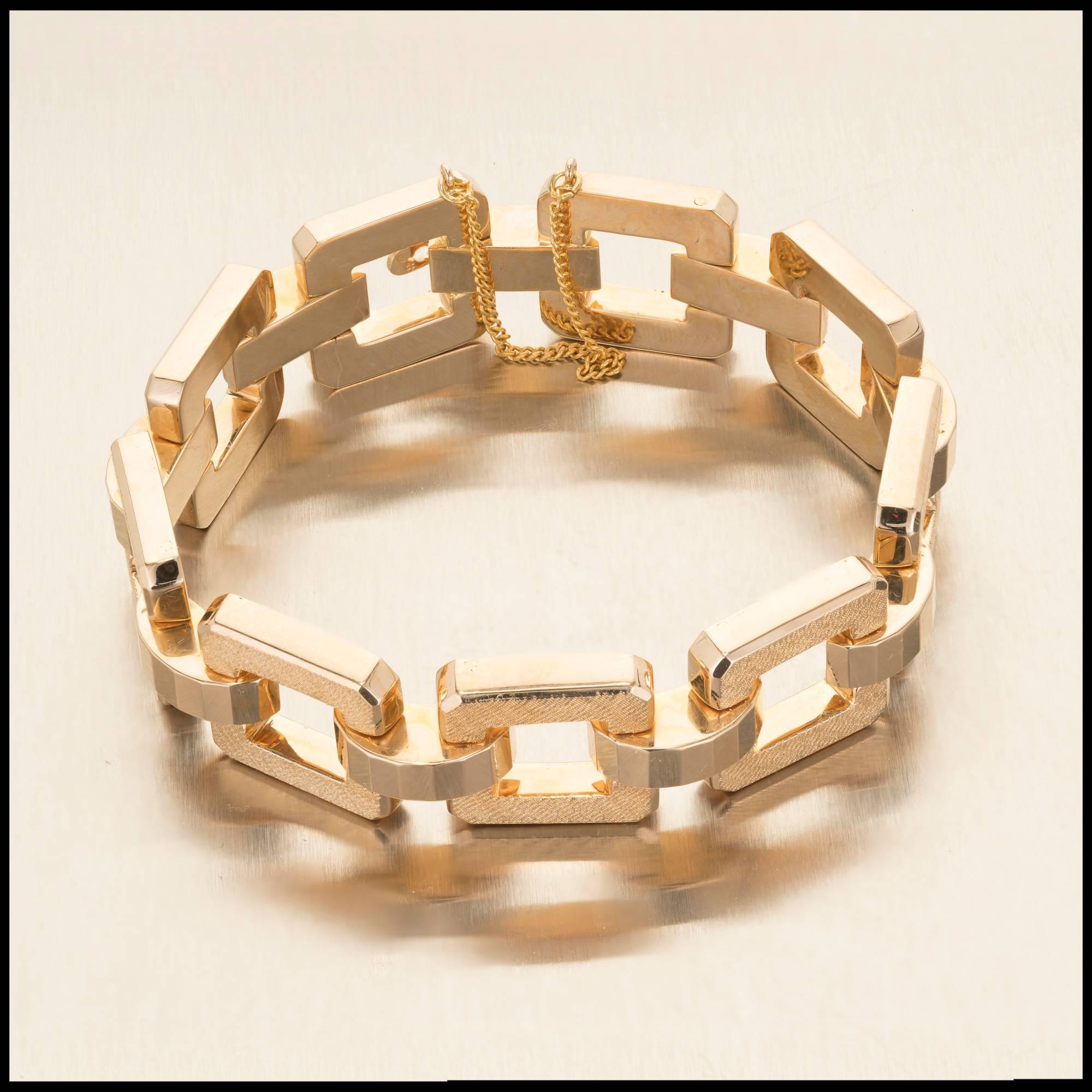 Vintage 1940s Gold Hinged Link Bracelet 1