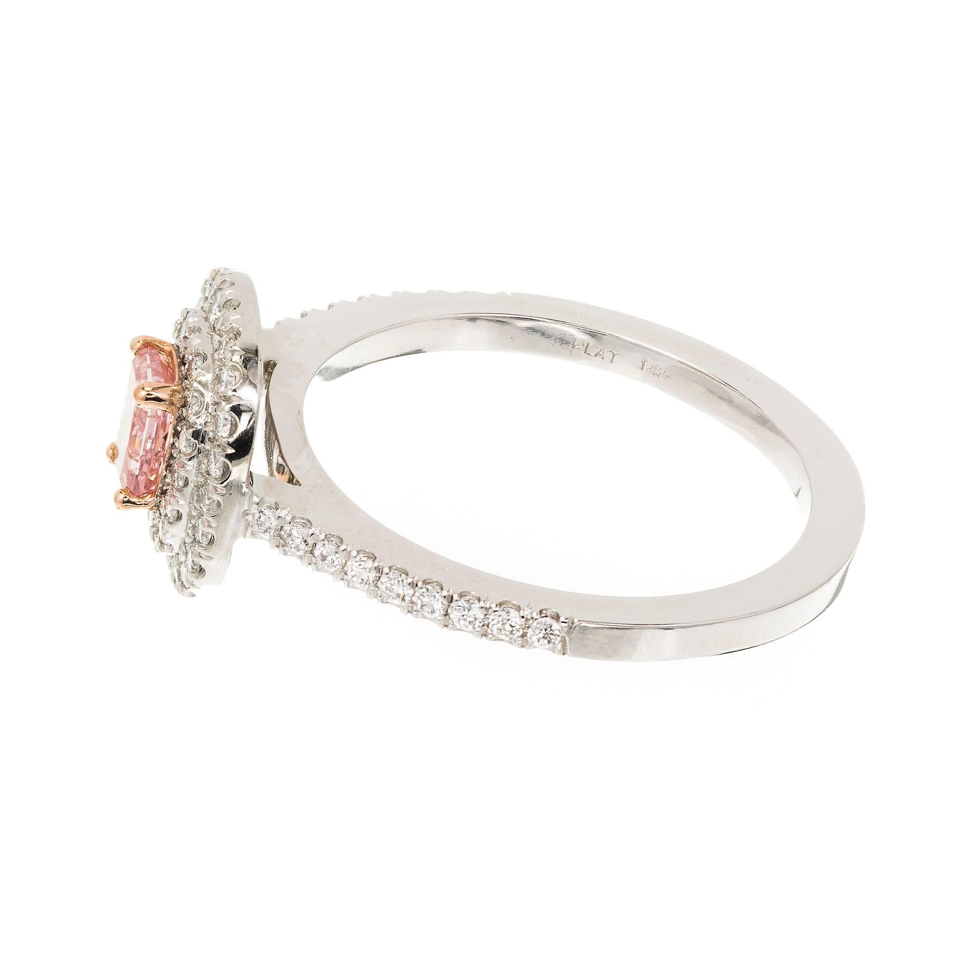 platinum pink diamond engagement rings