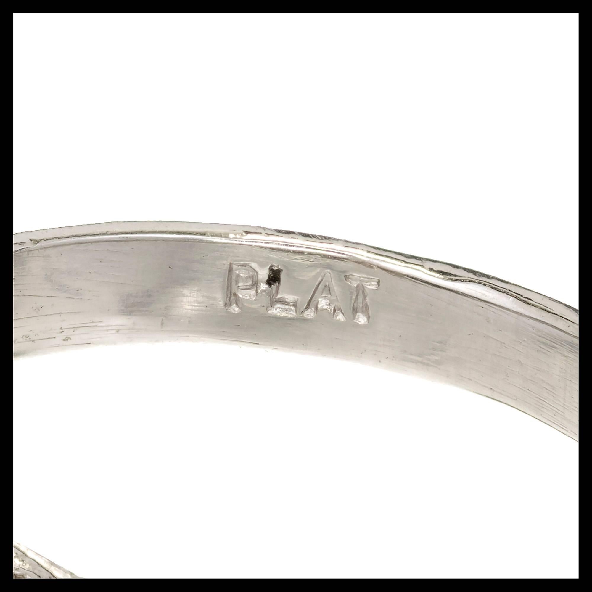 GIA Certified .92 Carat Natural Fancy Brown Diamond Platinum Engagement Ring 1