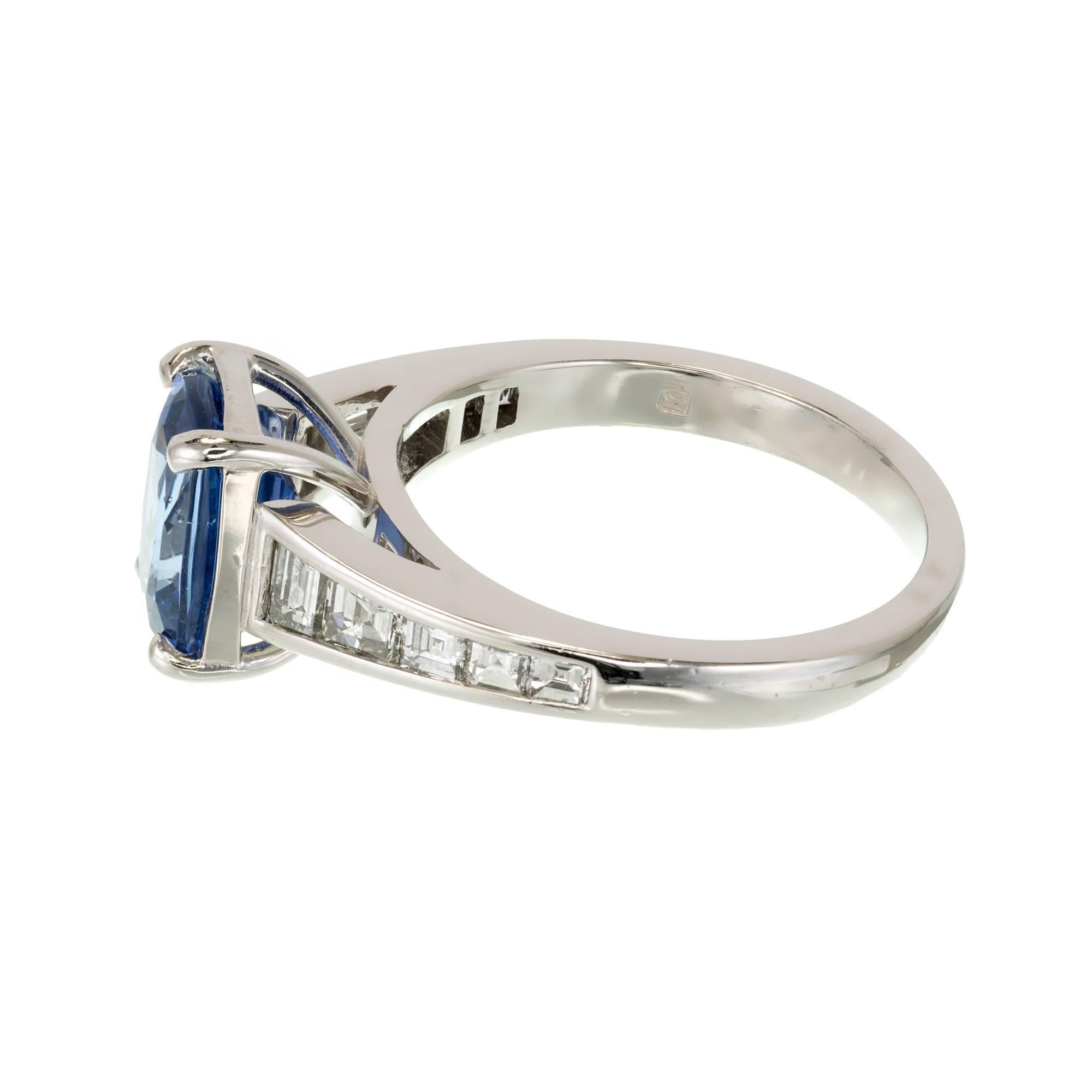 3.03 Carat Violet Blue Natural Sapphire Sasha Primak Engagement Ring For Sale 1